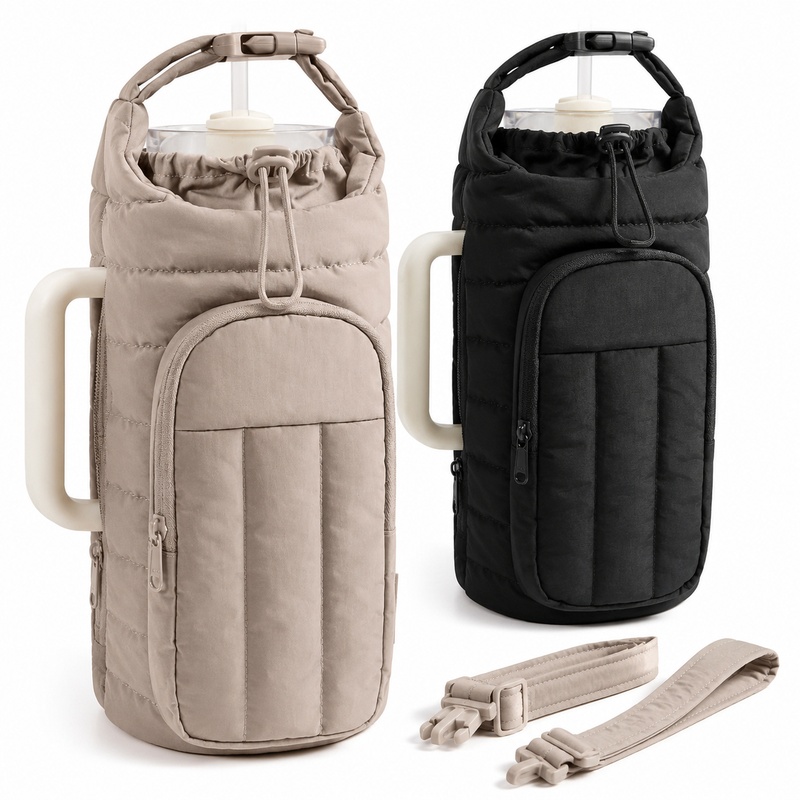 Rugged Sport Strap - Puffer-Wasserflaschentasche, Umhängetasche mit Schultergurt, Handy- und