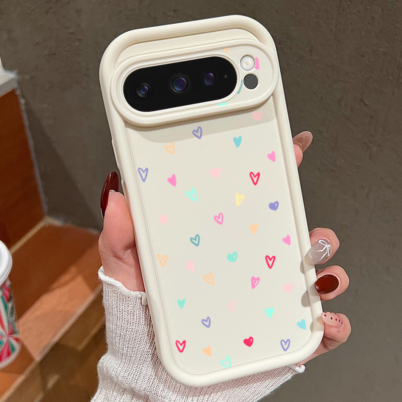 Bunte kleine Herzen weiche Hül – Google Pixel 9 Bewertung und Preis